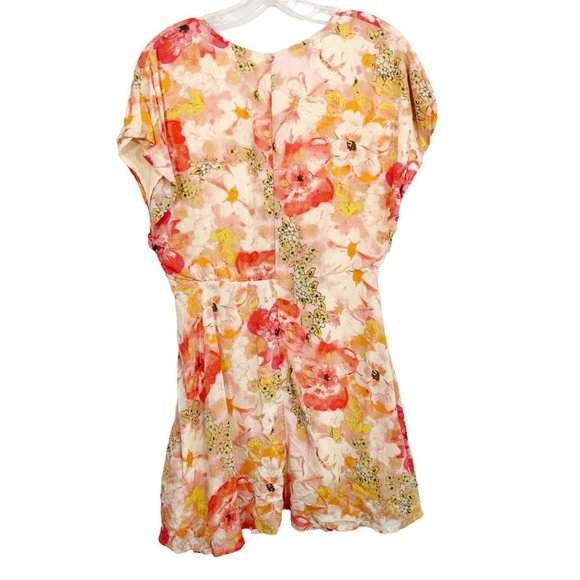 Free People Freddy Mini Dress Hawaiian Floral V-Neck - Size Small - Picture 2 of 4